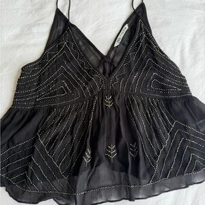 Zara Black Beaded Camisole